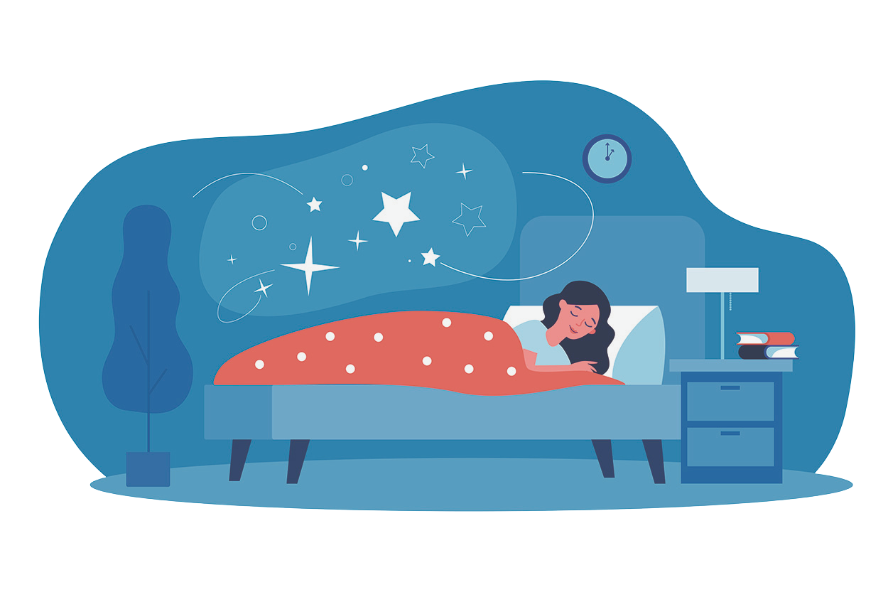 Peaceful sleep illustration